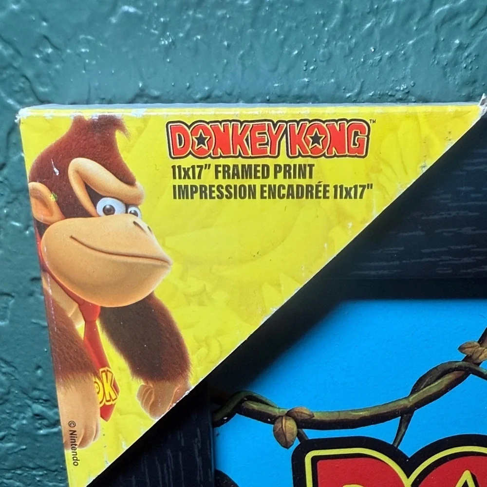NEW! Nintendo Donkey Kong Framed Poster Art Wall Decor